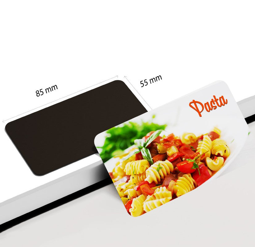 dhcrafts Rectangular Rubber Fridge Magnet Multicolor Food Pasta D5 Rectangular Design Pack of 1 (8.6cm x 5.4cm)